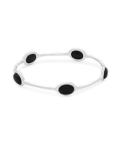 Ippolita Onyx And Sterling Silver Bangle Bracelet In Black