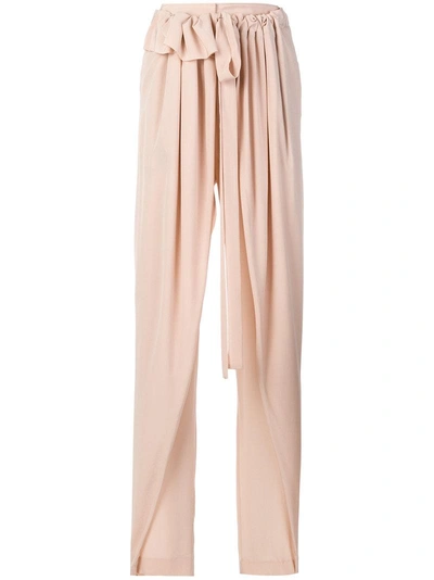 Stella Mccartney Silk Trousers In Pinkrosa