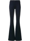 Galvan Crêpe High-rise Flared Pants In Black