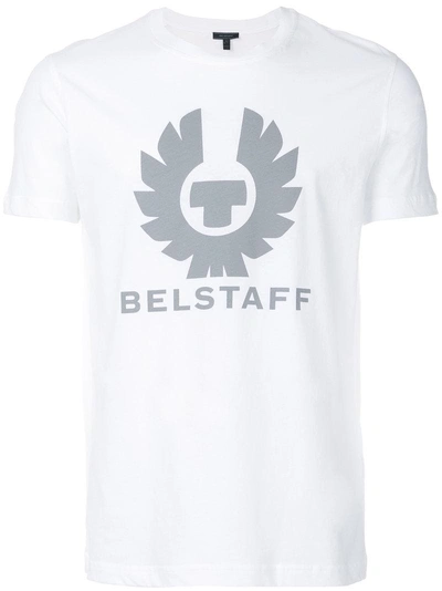 Belstaff Logo Printed Cotton Jersey T-shirt In White