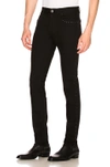 VERSACE VERSACE STUDDED JEANS IN BLACK,A77964 A222910