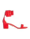 Aquazzura 50mm Casablanca Suede Sandals W/buckle In Red