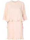 STELLA MCCARTNEY STELLA MCCARTNEY RUFFLE TRIMMED DRESS - PINK,502805SCA0612546154