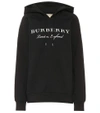 BURBERRY Embroidered cotton-blend hoodie
