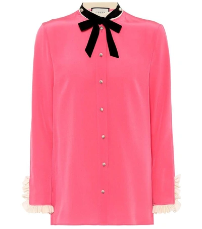 Gucci Silk Blouse In Pink