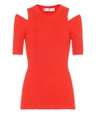 VICTORIA BECKHAM RIBBED WOOL TOP,P00303856-5