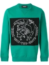 DIESEL DIESEL ONLY THE BRAVE SWEATSHIRT - GREEN,SSAMUEL00SZEU0IAEG12548355