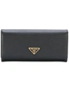 Prada Logo Plaque Wallet In F0002