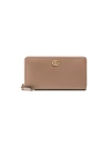 Gucci Gg Marmont Leather Zip Around Wallet In Pink