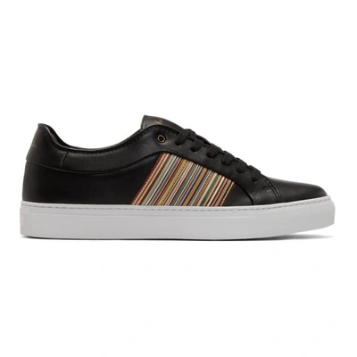 Paul Smith Ivo Sneakers With Stripe Panels In Black