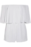 ALICE AND OLIVIA WOMAN ALIVIA OFF-THE-SHOULDER LAYERED GAUZE PLAYSUIT WHITE,US 1071994536848855