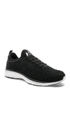 Apl Athletic Propulsion Labs Techloom Wave Ribbed Knit Sneakers In Black