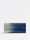 Jimmy Choo Sweetie Glitter Acrylic Clutch In Silver/navy