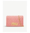 Miu Miu Quilted Nappa-leather Shoulder Bag In Pink