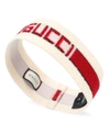 Gucci Queen Elastic Stripe Logo Headband In White