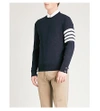 THOM BROWNE STRIPED LONG-SLEEVED CREWNECK WOOL JUMPER