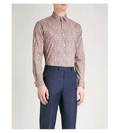 Paul Smith Paisley-print Soho-fit Cotton Shirt In Pink