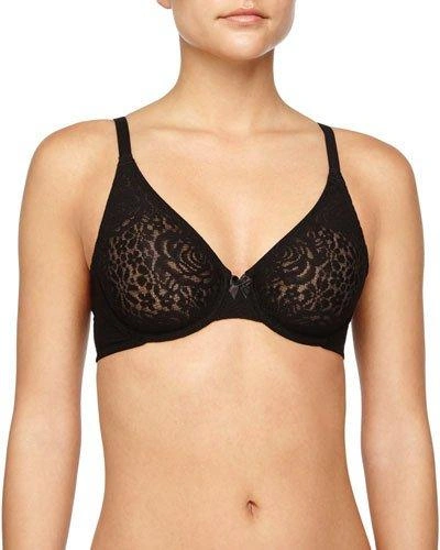 Wacoal Halo Lace Full Figure Underwire Bra In Black