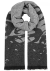 MCQ BY ALEXANDER MCQUEEN SWALLOW-JACQUARD WOOL BLEND SCARF