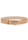 GUCCI GG BROWN LEATHER BELT