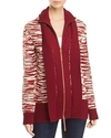 TORY BURCH OLIVIA WOOL ZIP-FRONT CARDIGAN,45053