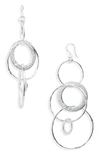 Ippolita Classico Jumbo Sterling Silver Hammered Jet Set Earrings