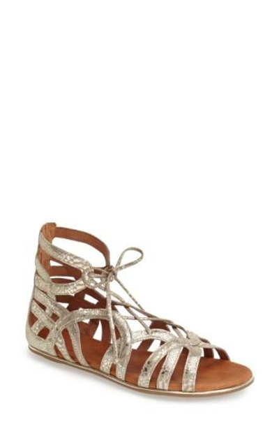 Gentle Souls By Kenneth Cole 'break My Heart 3' Cage Sandal In Gold