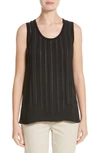 LAFAYETTE 148 JULES CHAIN STRIPE SILK TANK,MBY72E-6013