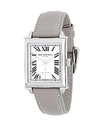 BRUNO MAGLI SILVERTONE STAINLESS STEEL AND LEATHER STRAP WATCH,0400096817778