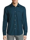 JOHN VARVATOS Slim-Fit Plaid Button-Down Shirt,0400096127772