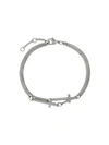 Dsquared2 Silver Double Cross Bracelet In Metallic