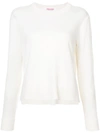 ORGANIC BY JOHN PATRICK ORGANIC BY JOHN PATRICK CROPPED CREW NECK PULLOVER - WHITE,7200912521257