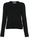 ORGANIC BY JOHN PATRICK ORGANIC BY JOHN PATRICK CROPPED CREW NECK SWEATER - BLACK,7200912521258