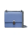 FENDI Blue Kan I Small Leather shoulder bag,8M0381A1FA12501506