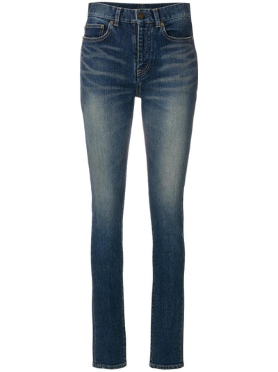 Saint Laurent Skinny Fit Jeans In Blue