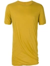 RICK OWENS 缩褶细节纯色T恤,RU18S5256UC12543507