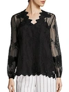 KOBI HALPERIN Westerlee Silk Organza Blouse,0400096891743