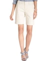 Tommy Hilfiger Hollywood Womens Cotton Stretch Above Knee Bermuda Shorts In Ballerina Pink