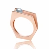 Neola Alvaro Rose Gold Cocktail Ring With White Pearl In Cocktail