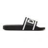 DOLCE & GABBANA DOLCE AND GABBANA BLACK LOGO SLIDES,CS1489AN291