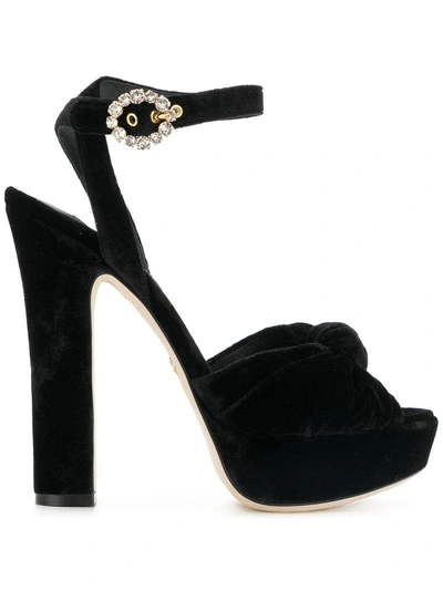 Dolce & Gabbana Embellished Platform Sandals In Multi