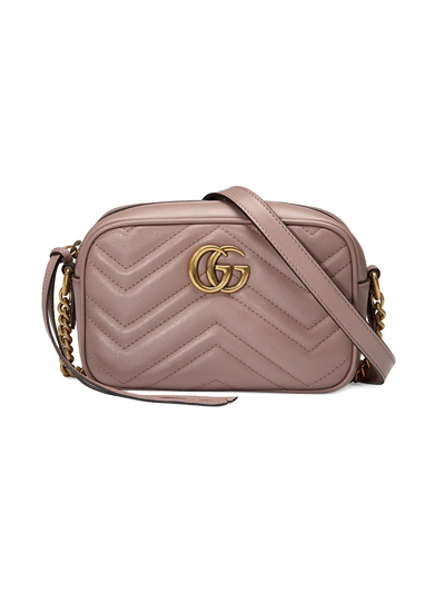 Gucci Small Gg Marmont Shoulder Bag In Pink