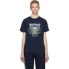 Kenzo Tiger Printed Cotton Jersey T-shirt In Navy