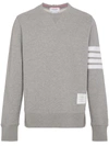 Thom Browne 4 Bar Sleeve Sweatshirt In Grey