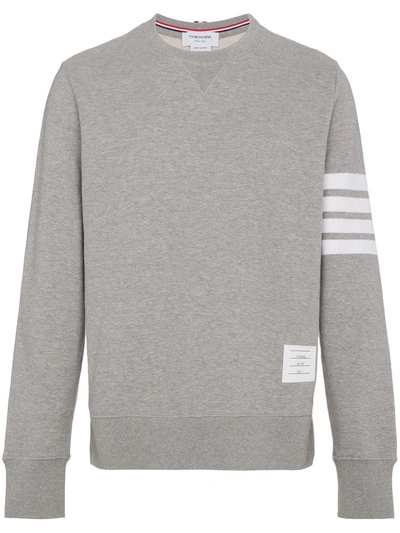 Thom Browne 4 Bar Sleeve Sweatshirt In Grey