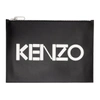 KENZO KENZO BLACK LOGO ZIP POUCH,F855PM502L46