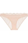 STELLA MCCARTNEY Mid-rise broderie anglaise voile and point d'esprit briefs,US 367268775784581