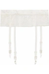 STELLA MCCARTNEY WOMAN OPHELIA WHISPERING SATIN-TRIMMED LACE SUSPENDER BELT OFF-WHITE,US 2526016083959374
