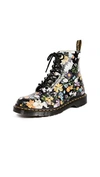 DR. MARTENS' DARCY FLORAL PASCAL 8 EYE BOOTS