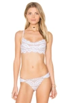 Pilyq Scalloped Lace Bikini Top In White